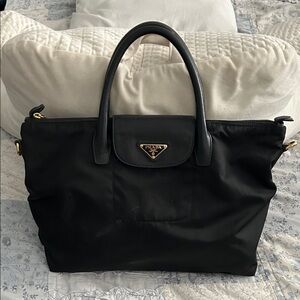 Prada Black Nylon Tote Bag